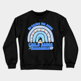 No-Excuse For Abuse Child Abuse Month Crewneck Sweatshirt